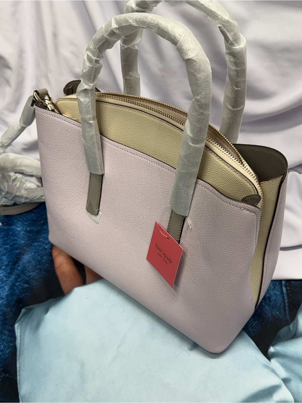 (new+tag) Kate Spade Margaux Large Satchel
Lilac & Cream Leather Two-Tone - Picture 14 of 17
